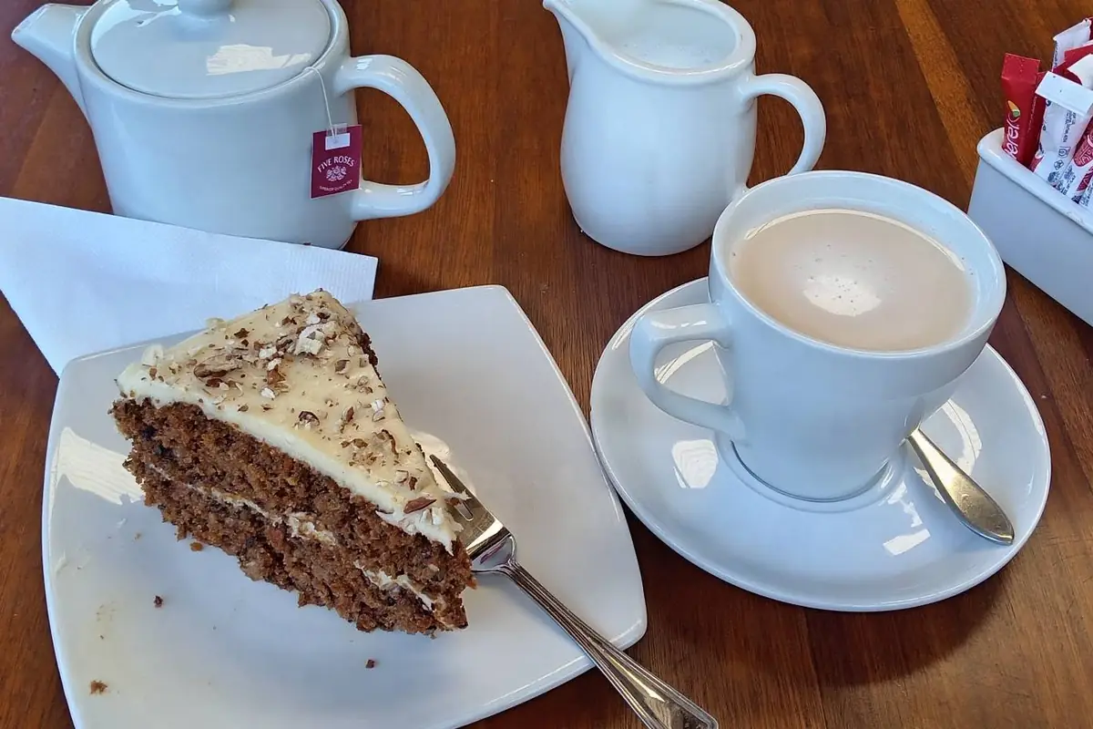 A coffee and cake stop on the road